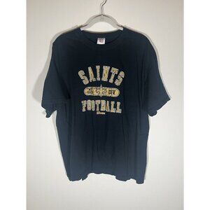 Vintage Y2K NFL New Orleans Saints black graphic tshirt XL football comfy